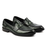 Reephaz Handmade Black Strap Leather Loafers