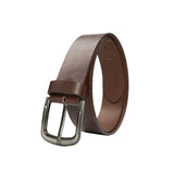 Reephaz Handmade Men's Dark Brown Minimal Laminated Leather Belt