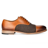 Reephaz Handmade Brown Leather Oxford Classy Shoes