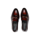 Reephaz Handmade Burgundy Patina Shade Leather Loafers