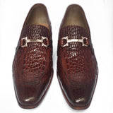 Reephaz Handmade Croc. Pattern Leather Loafers