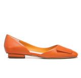 Reephaz Handmade Women's Orange Flats