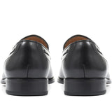 Reephaz Handmade Tussels Leather Black Loafers