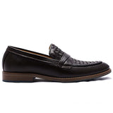 Reephaz Handmade Black Leather Loafers For Men