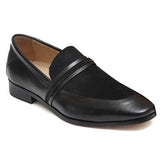 Reephaz Handmade Black Suede & Plain Leather Loafers