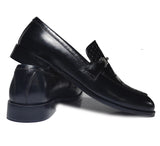 Reephaz Handmade Black Croc. Style Upper Leather Loafers