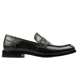 Reephaz Handmade Black Strap Leather Loafers