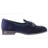 Reephaz Handmade Blue Tussel Suede Leather Loafers