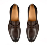 Reephaz Handmade Black Strap Style Leather Loafers