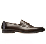 Reephaz Handmade Black Strap Style Leather Loafers