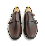 Reephaz Handmade Dark Brown Shade Monkstrap Shoes