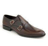 Reephaz Handmade Dark Brown Shade Monkstrap Shoes