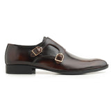 Reephaz Handmade Dark Brown Shade Monkstrap Shoes