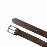 Reephaz Handmade Men's Dark Brown Minimal Laminated Leather Belt