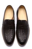 Reephaz Handmade Black Leather Loafers For Men