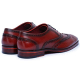 Reephaz Handmade Burgundy Leather Brogue Oxfords