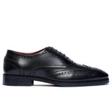 Reephaz Handmade Black Classy Leather Brogue Oxfords