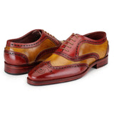 Reephaz Handmade Double Tone Leather Brogue Oxfords