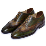 Reephaz Handmade Greenish Tone Leather Oxfords