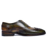 Reephaz Handmade Greenish Tone Leather Oxfords