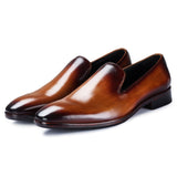 Reephaz Handmade Brown Leather Classy Loafers