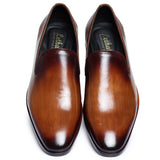 Reephaz Handmade Brown Leather Classy Loafers