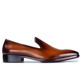 Reephaz Handmade Brown Leather Classy Loafers