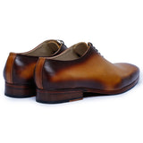 Reephaz Handmade Brown Leather Oxfords For Men