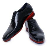 Reephaz Handmade Classy Oxfords In Black Leather