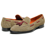 Reephaz Handmade Tan Suede Leather Casual Loafers