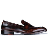 Reephaz Handmade Two Tone Brown Leather Loafers