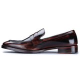 Reephaz Handmade Two Tone Brown Leather Loafers