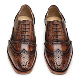 Reephaz Handmade Brown Leather Brogue Shoes