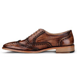 Reephaz Handmade Brown Leather Brogue Shoes