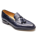 Reephaz Handmade Embossed Tassel Leather Loafers