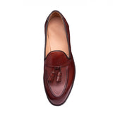 Reephaz Handmade Brown Leather Tussle Loafers