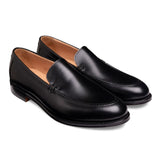 Reephaz Handmade Black Leather Loafer Shoes For Men