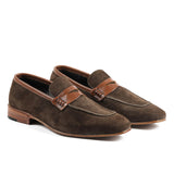 Reephaz Handmade Suede Leather Brown Loafers