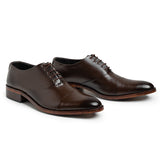 Reephaz Handmade Dark Brown Leather Classy Oxfords