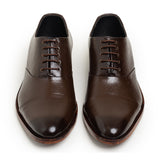 Reephaz Handmade Dark Brown Leather Classy Oxfords