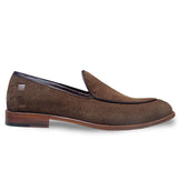 Reephaz Handmade Suede Leather Brown Leather Loafers