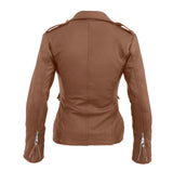 Reephaz  Handmade Women's Long Sleeve Zipper Closure Leather Jacket