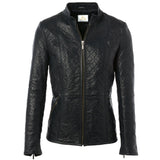 Reephaz Handmade Lambskin Black Women Leather Jacket