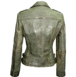 Reephaz Handmade Lambskin Buckle Style Women's Leather Jacket