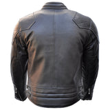 Reephaz Handmade Lambskin Biker Style Black Jacket For Men