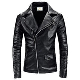 Reephaz Handmade Lambskin Biker Style Black Jacket