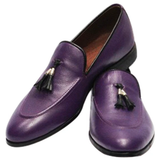 Reephaz Handmade Leather Purple Loafers